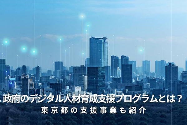 政府のデジタル人材育成支援プログラムとは？東京都の支援事業も紹介